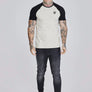 SikSilk - Ecru Black Raglan T-Shirt
